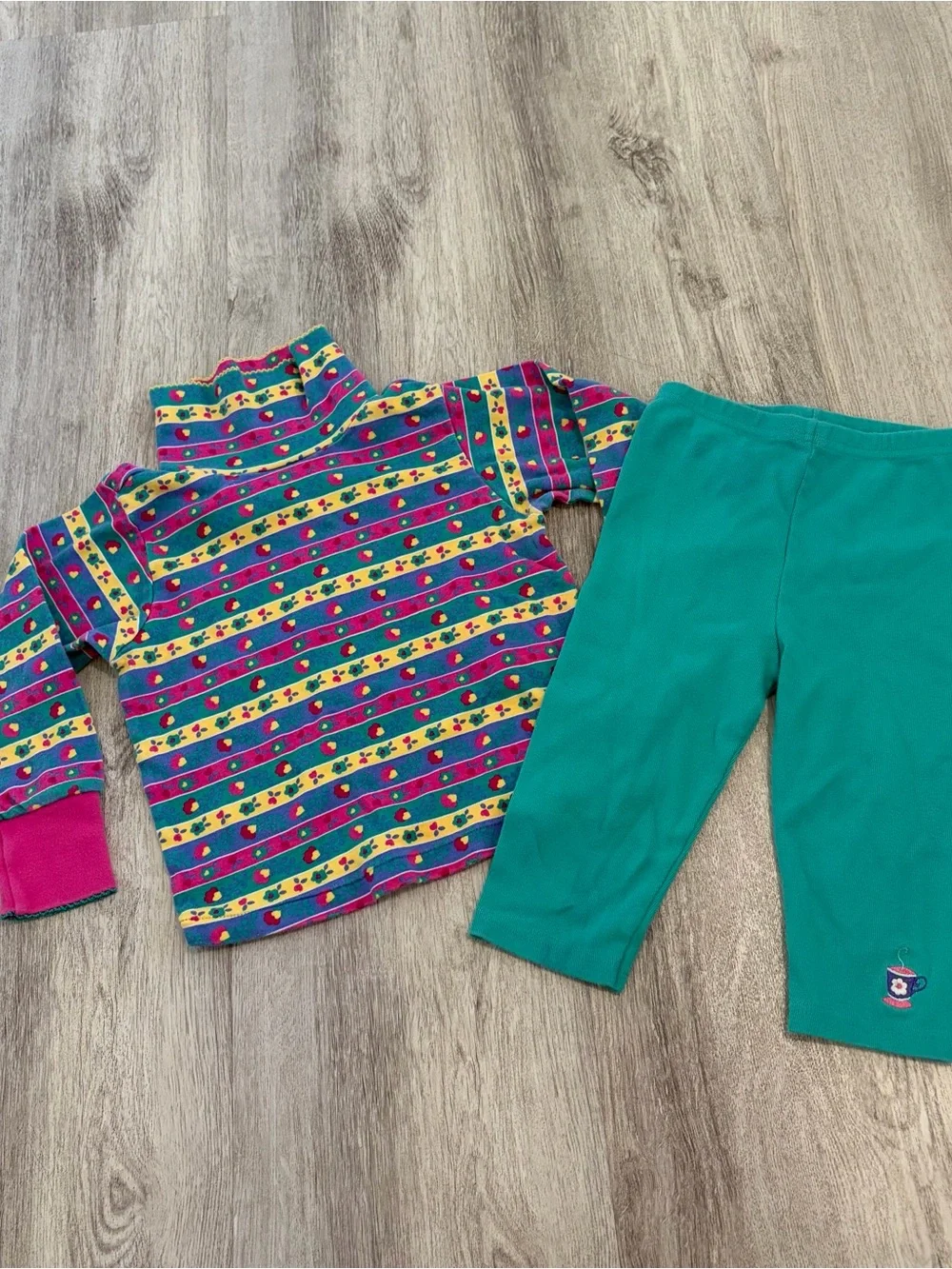 Rainbow tag VTG Gymboree Girls Turtleneck & Legging Set Fall Frolic 90s 1997 3-4